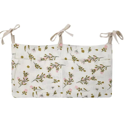 Soft Baby Stroller Bag Nursery Hanging Organizer and Baby Diaper Caddy Bag for Bunk and Baby Rooms Bed Rails