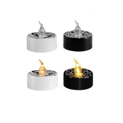 Halloween Candles Led Candle Light Spider Web Electronic Light Decorations Flashing