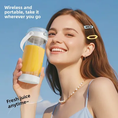 New Wireless Portable Household Juicer Automatic Cleaning Timing Display Screen USB Charging Small Size for Explosions Juice