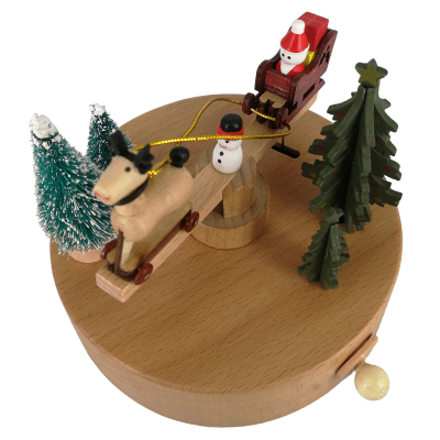 Wooden Music Box Custom Christmas Ball Music Box Small Music Sound Box