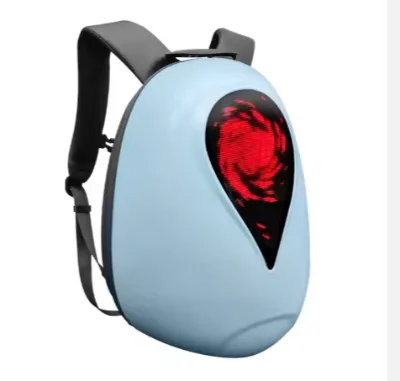 Factory Price Hard Shell LED Eye Rider Backpack Motorbike Helmet Bag Waterproof Bluetooth Backpack with Programmable Screen