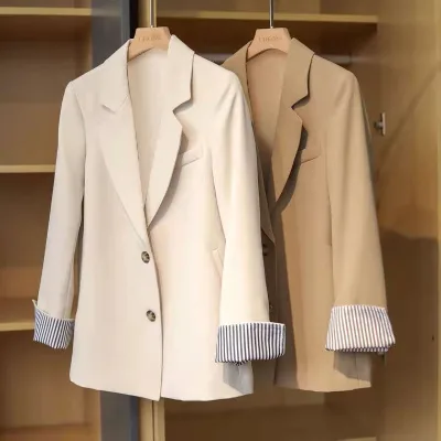Women's Fashion Solid Color Long Sleeve Outwear Cardigan Style Single Button Business Office Lady Knitted Coat