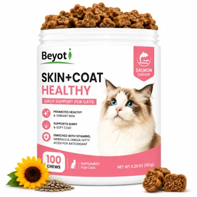 In Stock Pet Omega Chews Support Shiny Coat & Healthy Skin Joint Health Soft & Tasty Tablets for Dogs & Cats