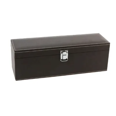 Handmade Premium Wine Carrier Case Single Black Wine Bottle Gift Packaging Box Wine Box