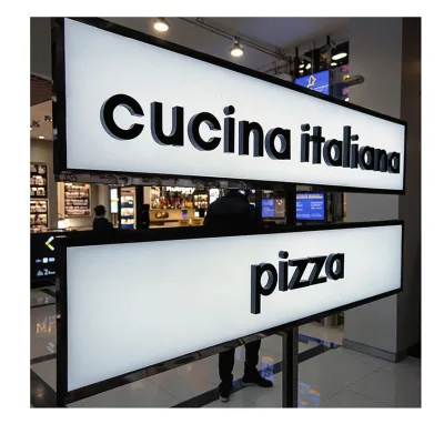 Outdoor Led Wayfinding Led Sign Board Display Led Light Panel Box Sign for Mall Building Retail Store