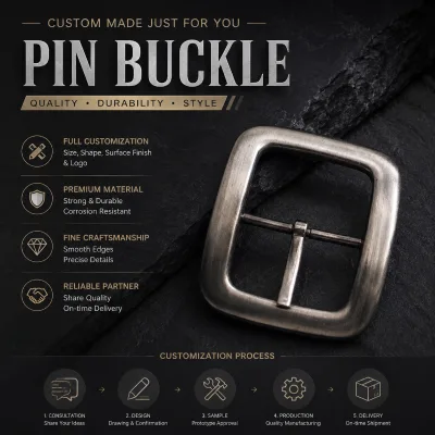 CHAOYUE 77125 40mm Zinc Alloy Western Casting Custom Belt Buckles with Pin Buckle for Men's Jeans