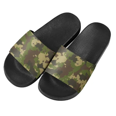 Black Outdoor Sandals Slippers Print High Quality Comfortable Camouflage Waterproof PU Adult Rubber Shoes Waterproof