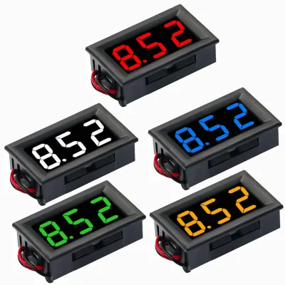 Digital Voltmeter DC 4.5V to 30V Digital Voltmeter Voltage Panel Meter Red/Blue/Green for 6V 12V Electromobile Motorcycle Car