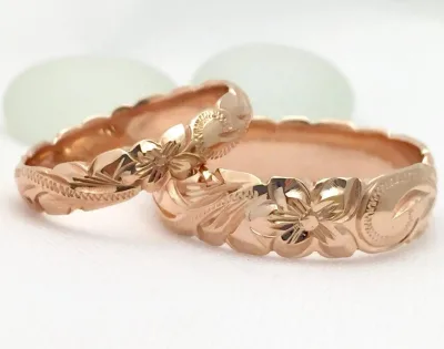 Custom Gold Plated Hawaiian Ring Jewelry,samoa Pearl Ring Set ,Pearl Wedding Ring for Couple