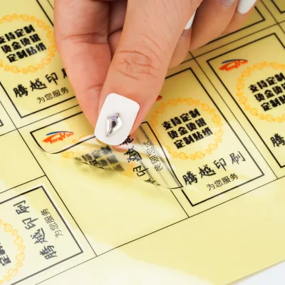 Custom Round Transparent PVC Label Waterproof Roll White Ink Text Clear Vinyl Label Self Adhesive clear Gold&Sliver Foil Sticker