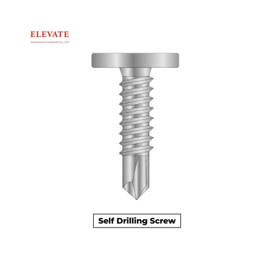 Taiwan products No.3 point Pancake head self drilling screw for smooth driving reduces cam out issues