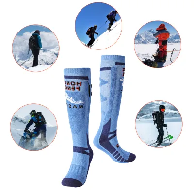 OEM Personalized Custom Warm Cotton Sport Socks Manufacturer Thermal Men Women Battery Heated Socks