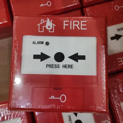 Release Manual Call Point With Reset Key Fire Safety Pull Alarm Station Addressable Fire Alarm Button
