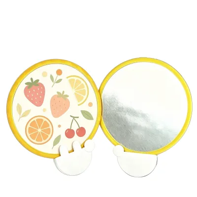Custom Printed Foldable Hand Fan Reflective Surface Pocket Fan Outdoor Travel Party Favors
