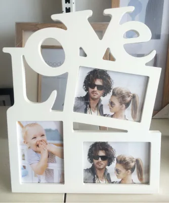Customized Cheap Poster Picture Photo Frame, BABY-wooden Multi Photo Frame, MDF Collage Photo Frame, 5 Opening Photo Frame