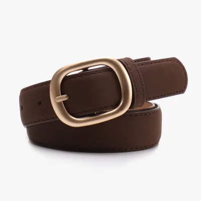 ZPS259 New Minimalist Women's PU Leather Alloy Buckle Belt High-End Feel Versatile for Jeans & Dresses