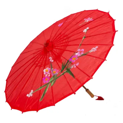Oriental Hand-painted Silk Bamboo Paper Umbrella Manufacturers Wholesale