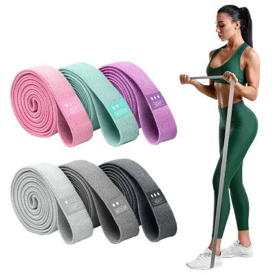 2m Long Knitted Elastic Stretch Fitness Resistance Band Set Pull-up Training Exercise Bands