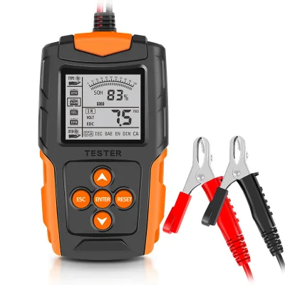 Lead Acid Battery Tester 12V 24Voltage with LCD Display for Car Truck Motorcycle SUV Boat Portable Battery Analyzer
