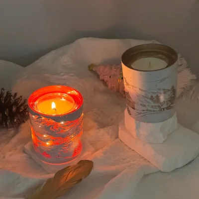 Nordic Minimalist Custom Logo Private Label Natural Plant Extract Scented Home Bedroom Decor Valentine Gift Glass Candle Set