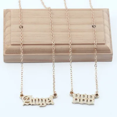 INS Angel Number Necklace Set Gold With Card Charm Angel Number Necklace for Women Men Best Friend Gifts