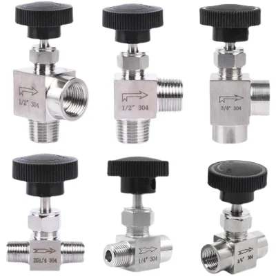 YC Stainless Steel 304316 Manual High Temperature Water Needle Valve 1/4in BSP/NPT Male Thread Mini 15-Year Warranty YC799SR