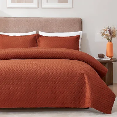 Luxury Wholesale King Size Quilt Bed Cover Hotel Bedspread 3PCS Hot Sales Quilted Bed Set Polyester Cotton Quilted Covers Set
