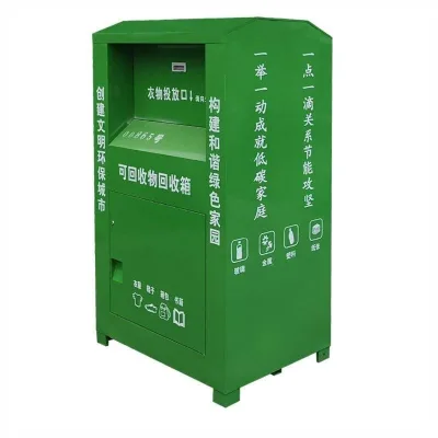 Galvanized Steel Used Clothing Recycling Donation Bin for Community, China Direct Manufacturer