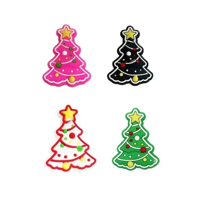 Factory Wholesale Christmas Tree Shaped Silicone Beads Baby Bpa Free Food Grade Non Toxic Material DIY Bracelet Beads