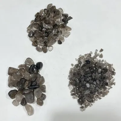 Wholesale Bulk Natural Smoky Quartz Crystal Stone Gravel Tumbled Crystal Chips 3-25mm for Craft Projects Home Decoration MOSAIC