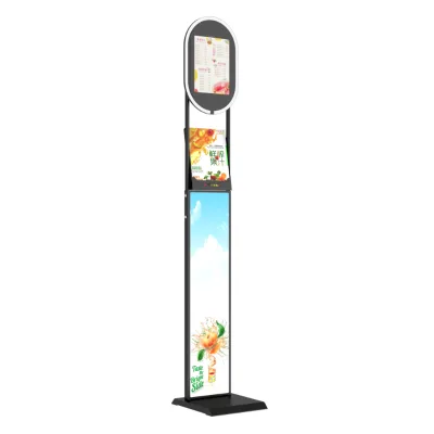Customized LCD Screen Advertising Tablet Floor Stand Party Use Photo Booth Ring Light LCD Screen Photo Booth for iPad Wedding