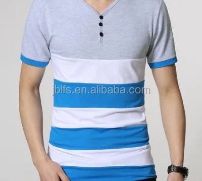 OEM Cotton Stripes High Quality Men's Polo t Shirt