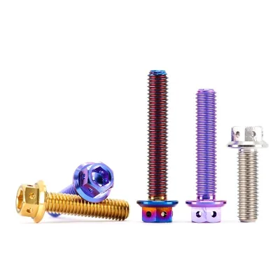 Titanium Alloy Flange Hex Bolt | Colored Anodized | High Strength & Corrosion Resistant | Aerospace Grade