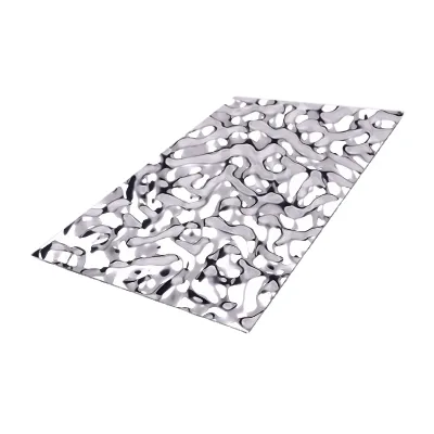 Grade 200 Series Sliver Mirror Water Ripple Corrugated Stainless Steel Plates