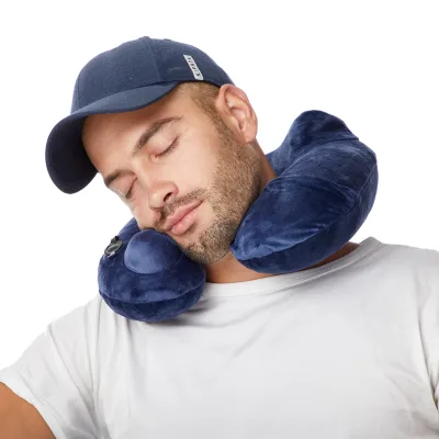 The Factory Sells Hot off the Shelf Luxury Foldable U-Shaped Inflatable Neck Travel Pillow for Airplane