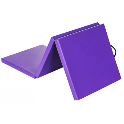 1.6 Inch Thick Three-Fold Folding Exercise Mat with Carrying Handles for MMA Gymnastics Home Gym Use