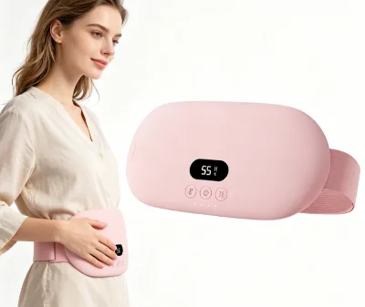 Portable Heating Belt Customized OEM pink Uterine Massage Device with Three Heat Settings and Multiple Vibration Modes