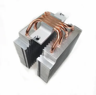 CPU Cooler Heatsink With Two Fins Model and Direct Heat Pipe