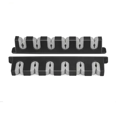 Portable Wall Mount Black Horizontal 6 Rods Fishing Rod Holder