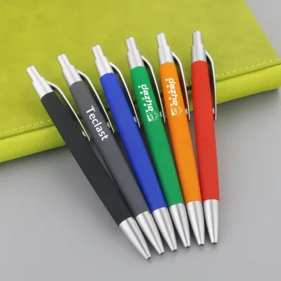 Press Ballpoint Pen Model 002 China Advertising Hotel Printing Logo Carbon Press Custom Gift Promotional Signing Pen