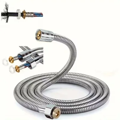 Stainless Steel Pull-out Shower Hose Explosion-proof Rain Shower Water Heater Outlet Connection Pipe