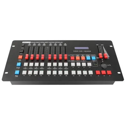 Professional Stage Lighting Controller DMX240 Console for PAR Beam Moving-Head Lights-IP25 Waterproof ABS Material 100-240V
