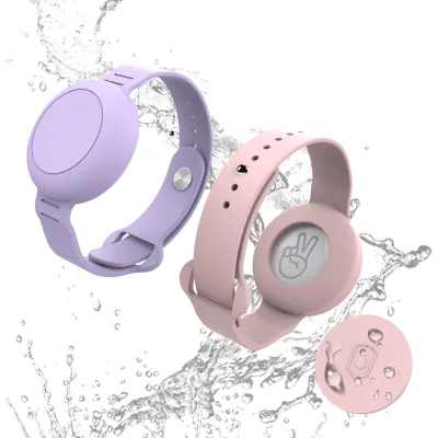 Waterproof Silicone Watch Wristband For AirTags Location Anti Lost Protective Case for Airtags Tracker For Children