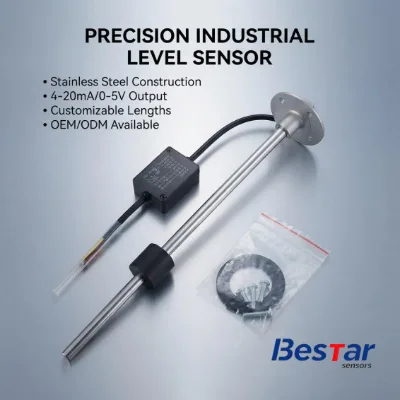 OEM Stainless Steel Fuel Tank Level Sensor 240-33Ω Resistance Fuel Sending Unit 100-1000mm Liquid Level Gauge for Vehicle Tanker