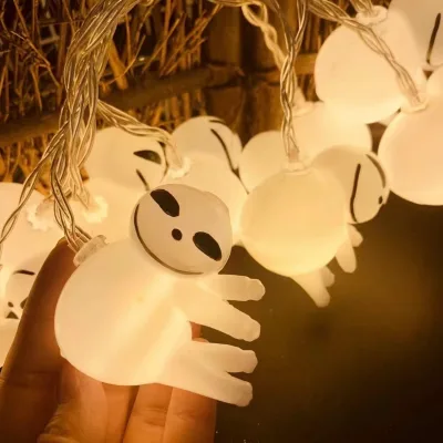 New Arrival Halloween Decoration Battery USB Solar Power 1 m 2 m 3 m Skull String Lights