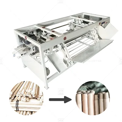 Round Wood Rod Threading Machine Decoration Round Wood Sleeving Machine Small Broomstick Rod Thread Tapping Machine