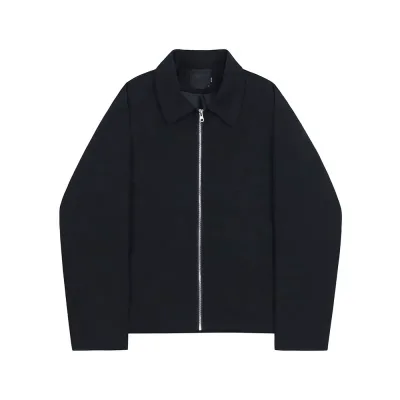 Casual Plain Turn Down Collar Jacket Casual Sports Windproof Jacket Custom Outdoor Wear