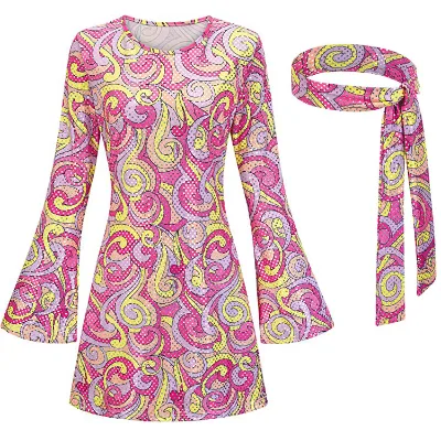 Hippie Costume Women Dress Suit Halloween Party Disco 60s 70s Stage Wear Costumes Indian Tassels s Performance