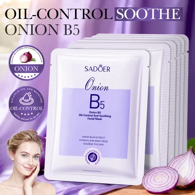 OEM Sadoer Onion B5 Facial Mask for Oil Control and Soothing Hydrating Face Mask for Daily Skin Care 25ml Beauty Sheet