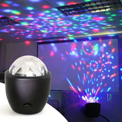 3W USB Powered Multicolor Disco Ball Magic Lights Birthday Party Concert Mini Stage Lights